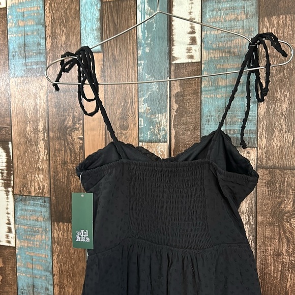 Wild fable XS black heart texture layered tie shoulder dress - Picture 14 of 16